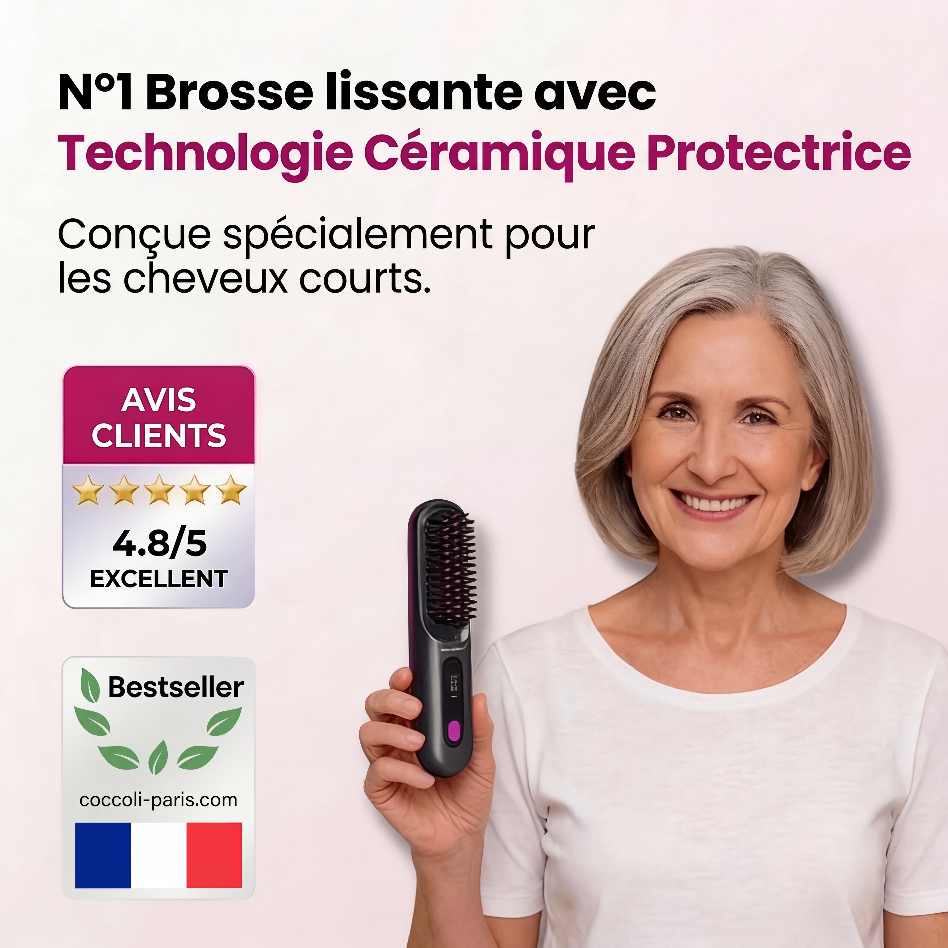 Brosse Coccolì pour Cheveux Courts